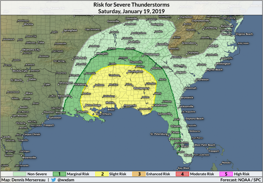 Warm Half Of Winter Season Storm Threatens Extreme Weather Condition In The South On Saturday