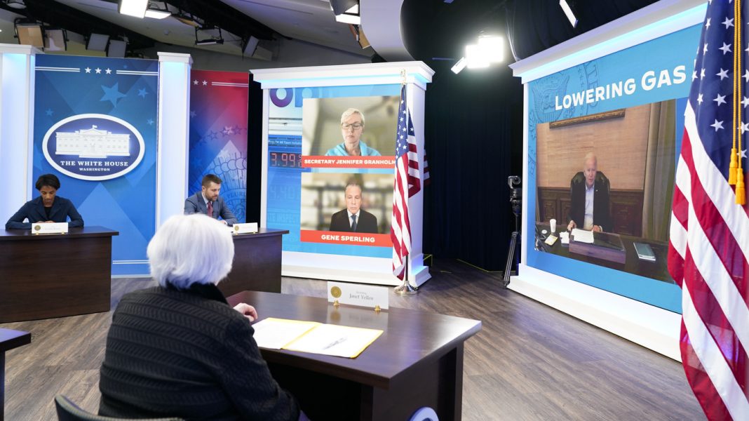 Biden holds a gas prices event virtually as he isolates with COVID-19