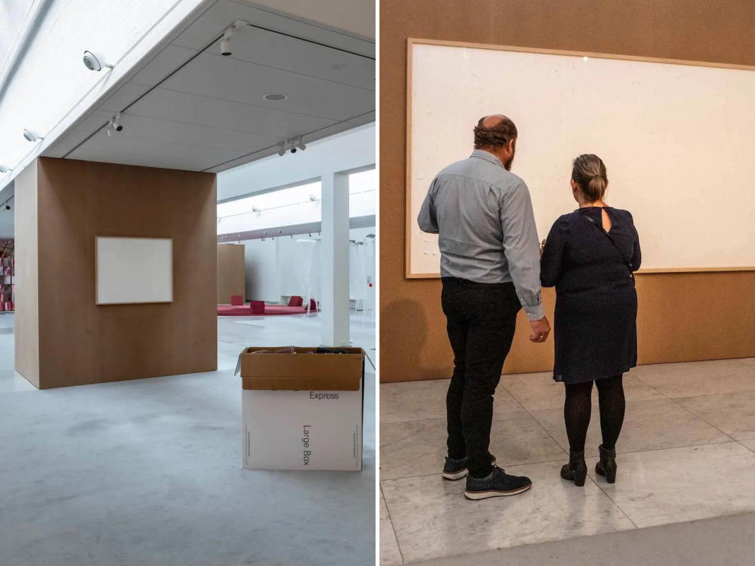 An artist who turned in two blank canvases titled ‘Take the Money and Run’ has now been told to repay $75,000
